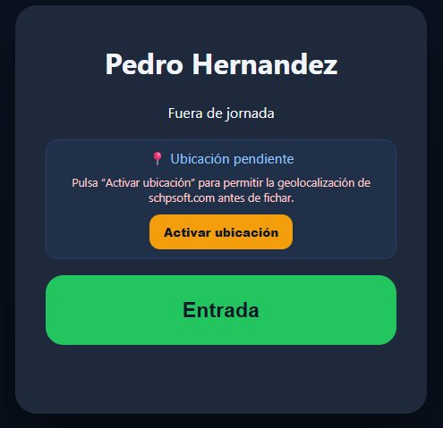 Kiosco de fichaje para tablet